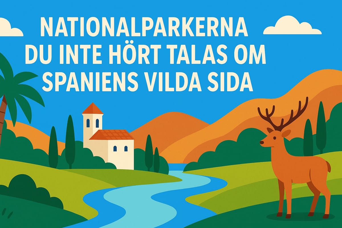 Vy över berg och skog i en av Spaniens vilda nationalparker