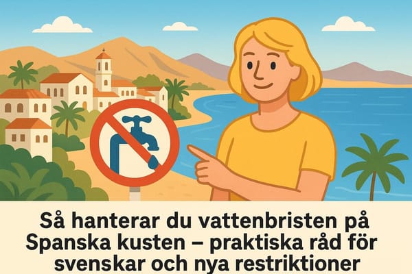 Så hanterar du vattenbristen på Spanska kusten – praktiska råd för svenskar och nya restriktioner